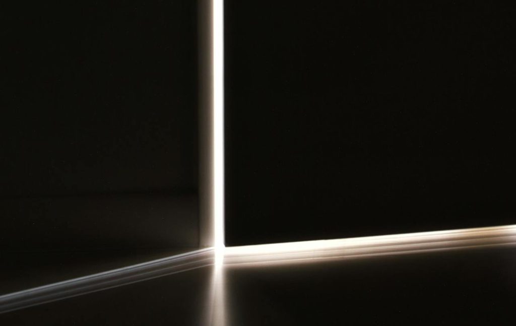 gap under door light showing