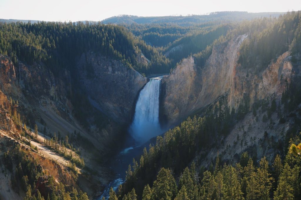 Majestic View of Lower Yellowstone Falls
