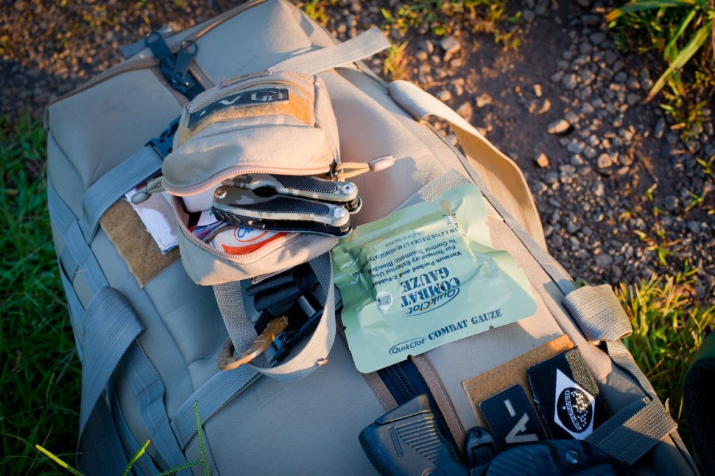 first aid kit outdoors