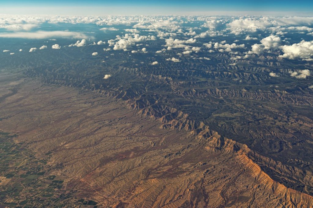 fault line aerial desert ridge
