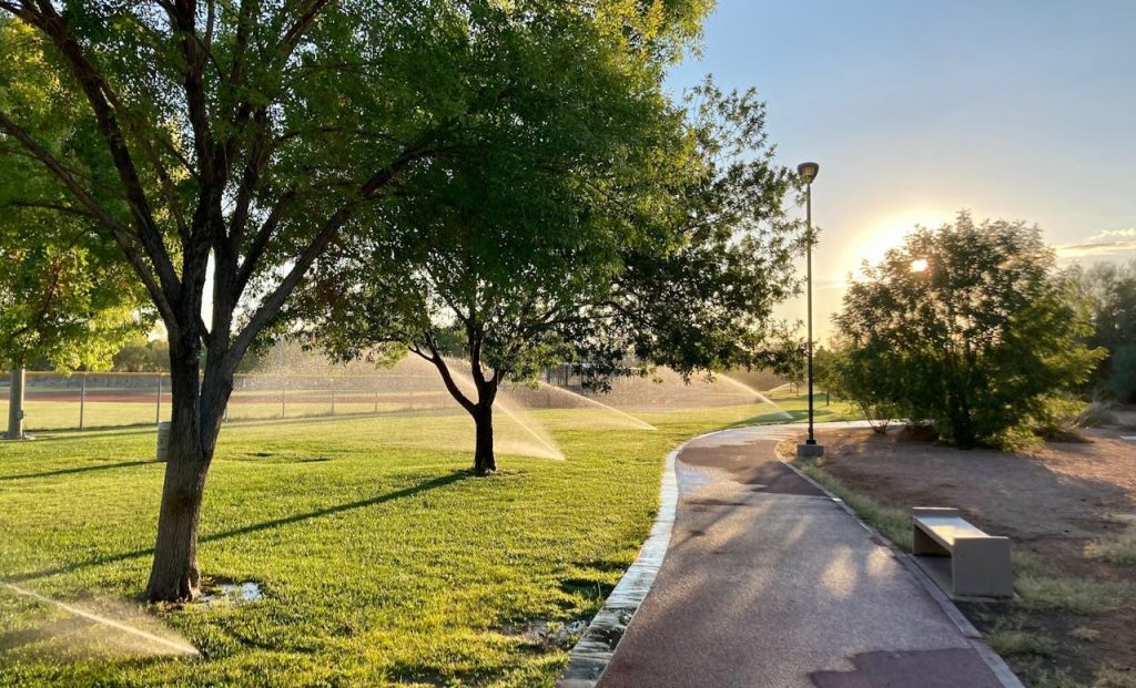 sprinkler runoff driveway curb water