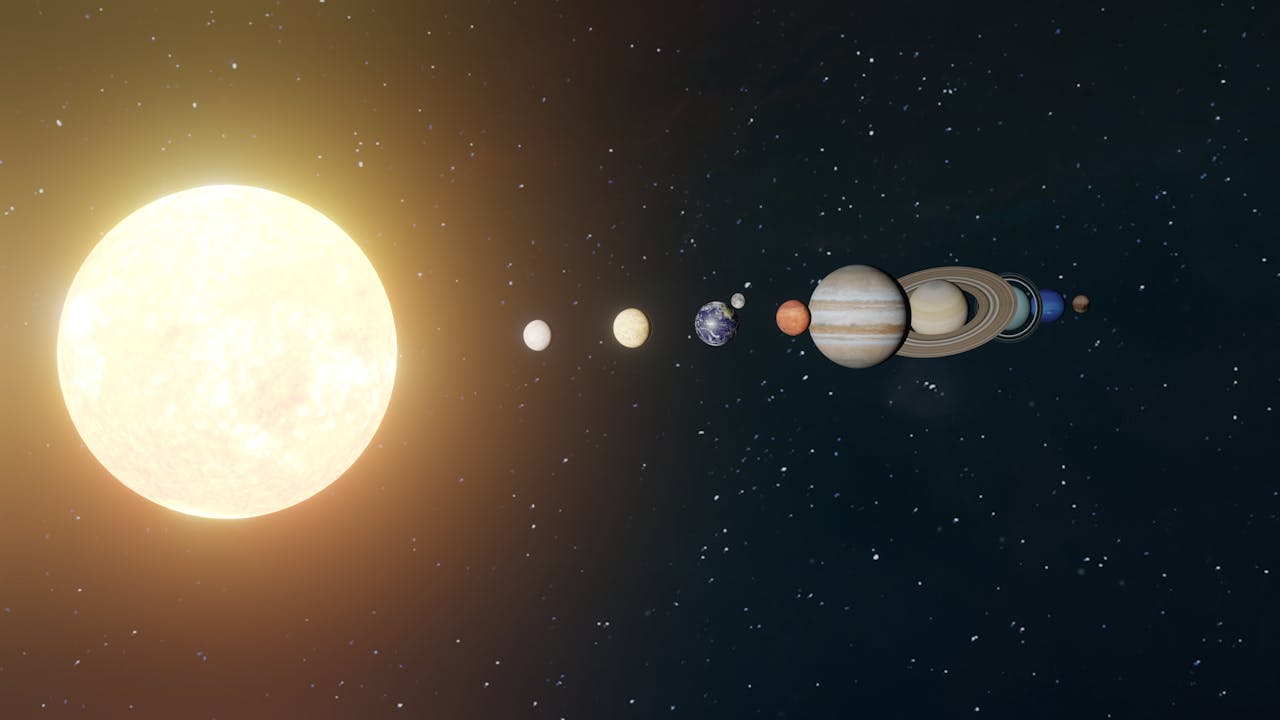 solar system planets order illustration